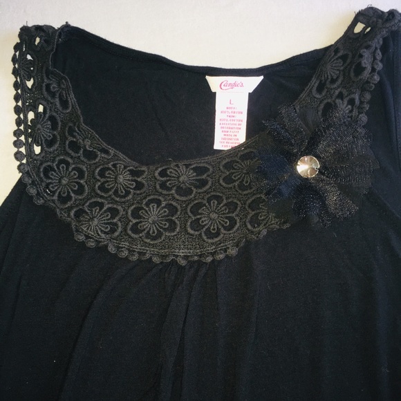 Candies Black Dress Top - Picture 3 of 5